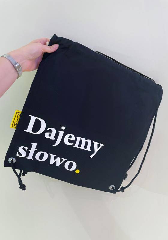 Worek miejski czarny Dajemy słowo